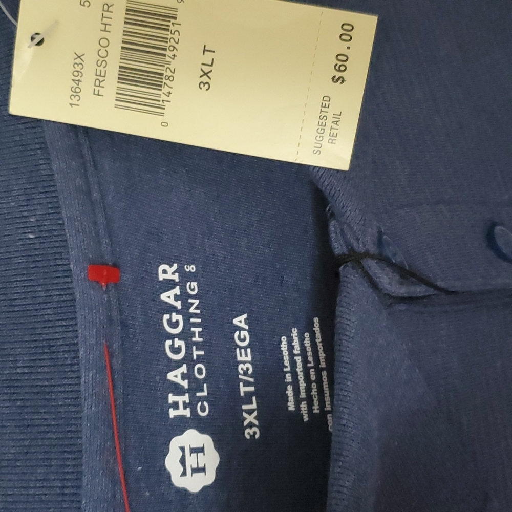 Haggar polo collard long sleeve shirt - Picture 4 of 6